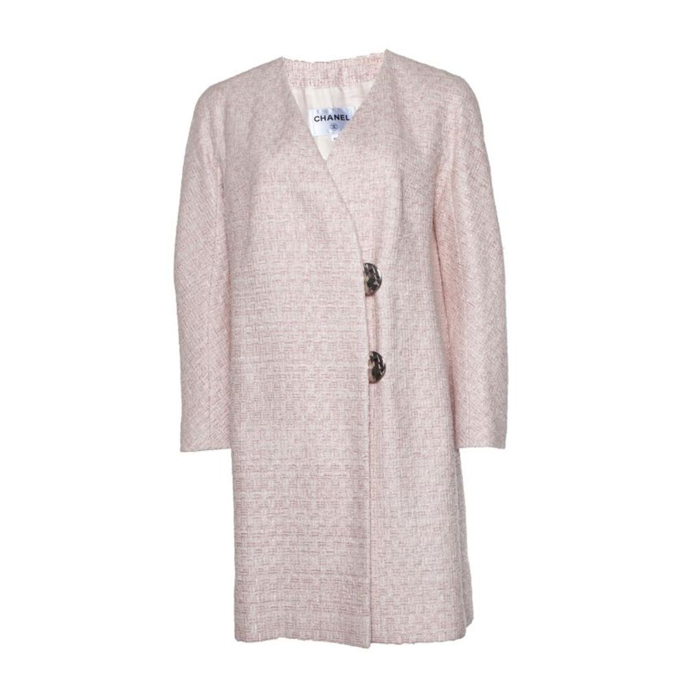 Chanel Pink tweed lurex coat
